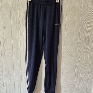adidas Navy Blue Kids Joggers with White Side Stripes